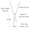 Fashion Initial Letter Pendant Necklace for Women Simple Stainless Steel Letter Glossy Clavicle Chain Choker Necklaces Jewelry