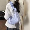 Schoolbag New Large Capacity Casual Pleated Fashion Shoulder Tote Crossbody Bag Versatile Light Commuter Go Out Dumpling Bag