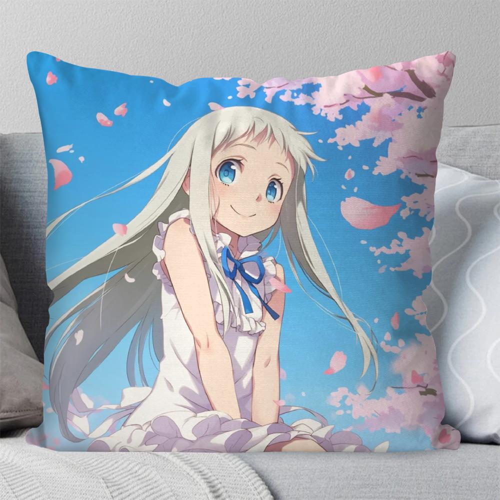 Honma Meiko Animation Secret Base Pillow Case Square Pillow Bedroom Sofa Leisure ComfortCar Living Room Home Decoration 40X40