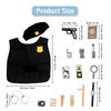 [UMU] 17-Piece Wooden Police Set for Kids, Includes Police Officer, Handcuffs, Police Gear, Toy Pistol, and Toy Walkie-Talkie for Role Play, Perfect