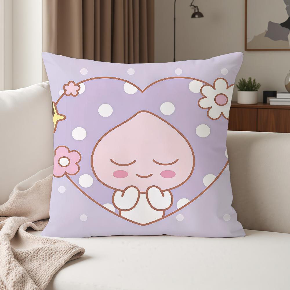 Cartoon K-KAKAO CUTE F-FRIENDS Pillow Case Suitable For Bedrooms Living Rooms Cars Home Decoration 12x12Inch