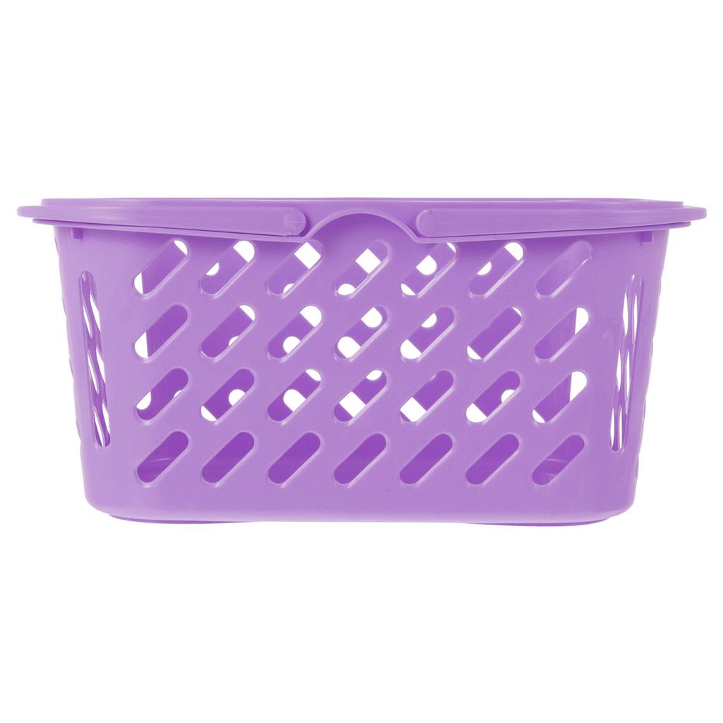 Cesto da Shopping in Plastica con Manici Doppi Ispessiti Cesto portaoggetti di Grande Capacità Organizzatore Portatile per la Spesa Fornitura per Supermercato