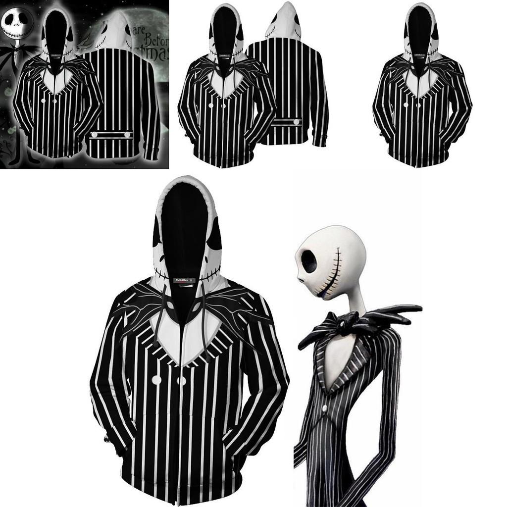 The Nightmare Before Christmas Jack Skellington 3d Cosplay Costume Hoodie With Vibrant Digital Print And Soft Breathable Material
