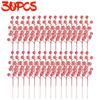 1/30PCS Snow Frosted Red Berry Stems DIY Chritsmas Artificial Berries for Wreath Xmas Tree Ornaments New Year Party Home Decor