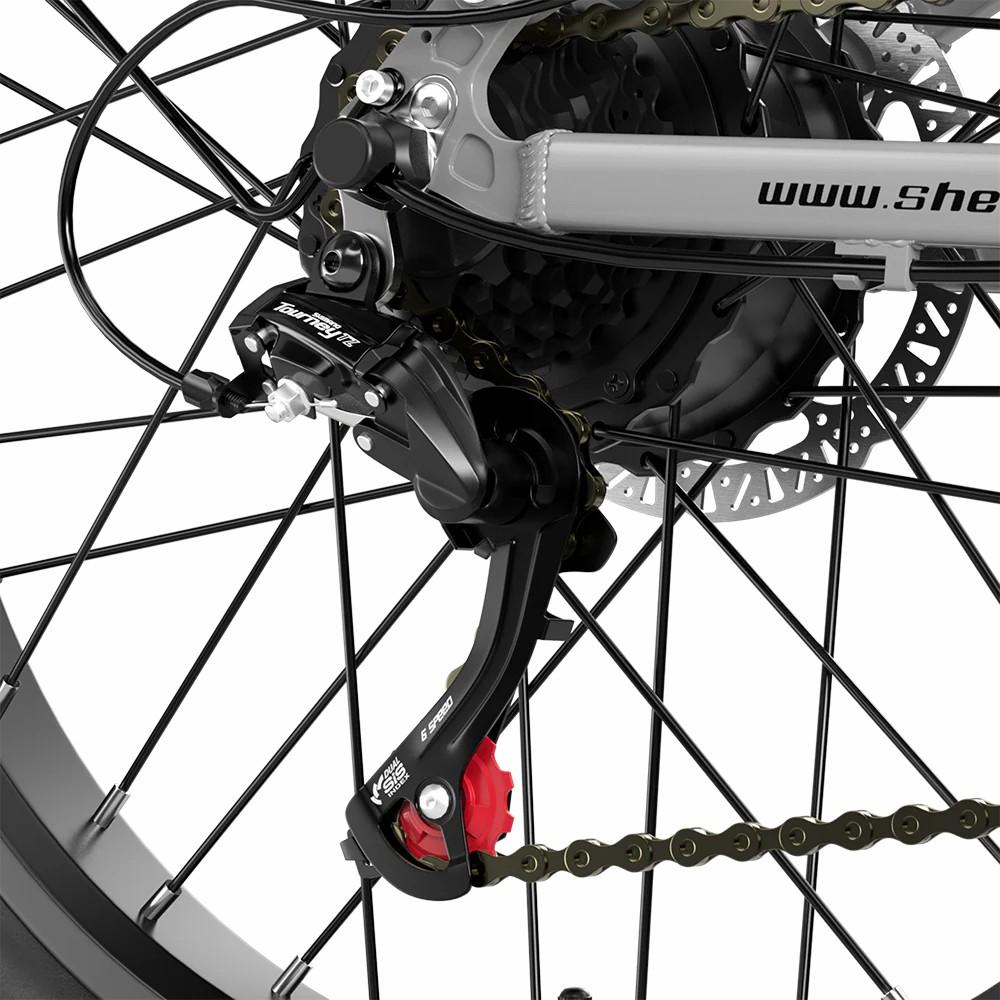 Electric Bicycle Shengmilo 26" 1000Wx2 Motor Full Suspension 48V 17.5AH Adult Ebike Top Speed 45Km/h 7 Speed Grey S600