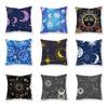 Abstract Star Moon Plush Pillow Cover Constellation Compass Totem Yoga Digital Printed Backrest Set Premium Durable