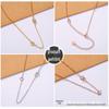 18K Gold-Plated 925 Silver Bracelet & Necklace Extender with Pearl Choker and Clasp Chain Accessories