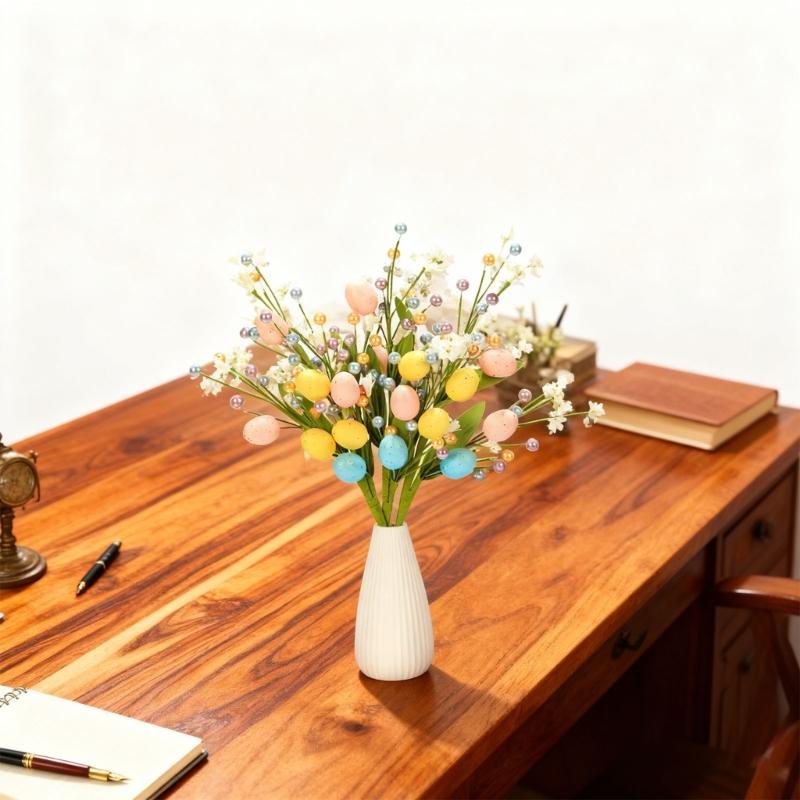 Simulated Foam Berries Easter Eggs Artificial Berries Fruit Branch for Holiday Party Decoration Vase Flower Arrangements