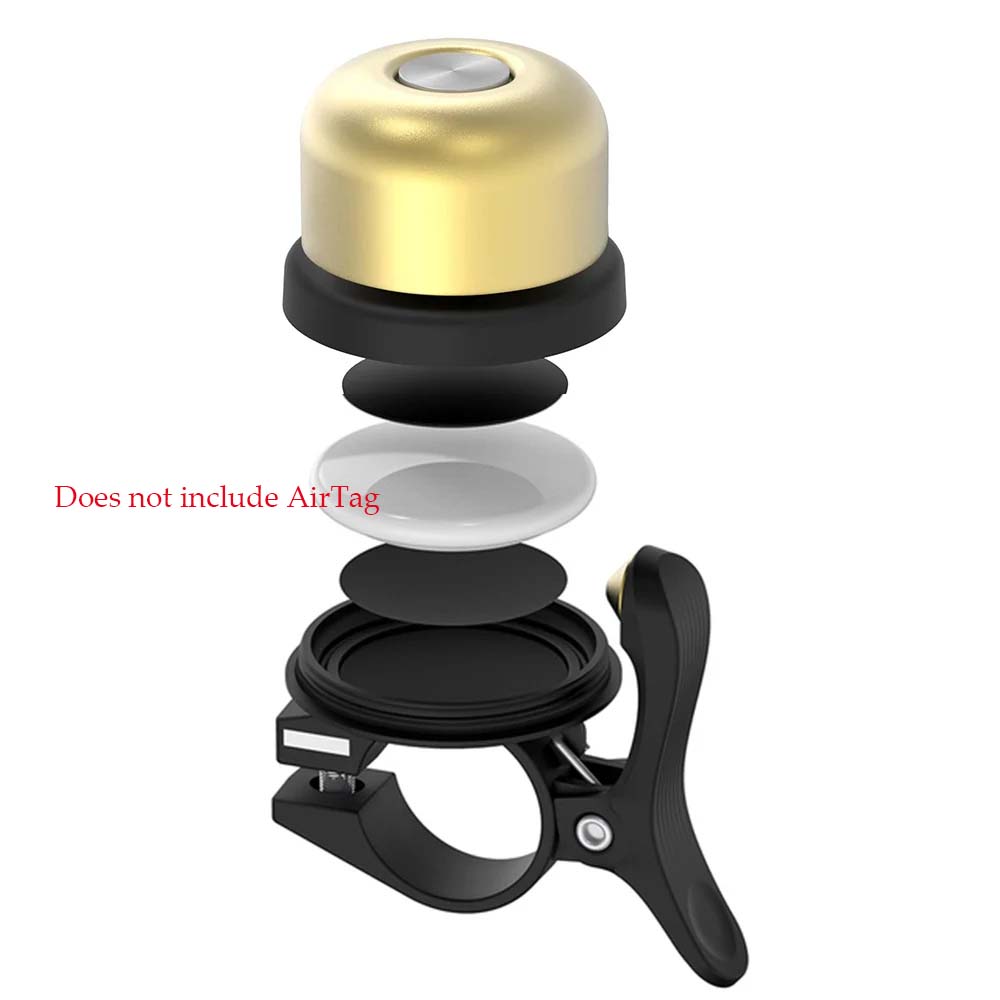 

Велосипедный латунный звонок для чехла AirTag, противоугонный, водонепроницаемый, велосипедное крепление, велосипедный звонок для GPS-трекера Air Tag, держатель под велосипедным звонком