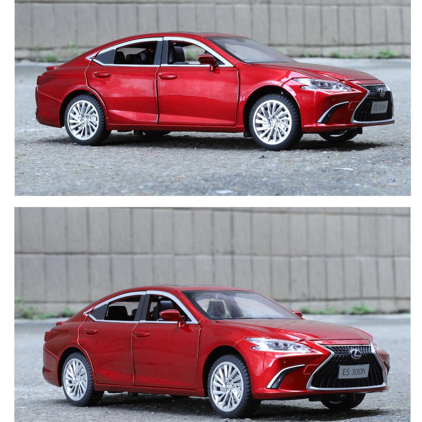 

1: 24 Lexus ES300H литий автомодель зі звуком і світлом, головоломка, подарунок на день народження для батьків і дітей, колекційна іграшка, прикраса червоний