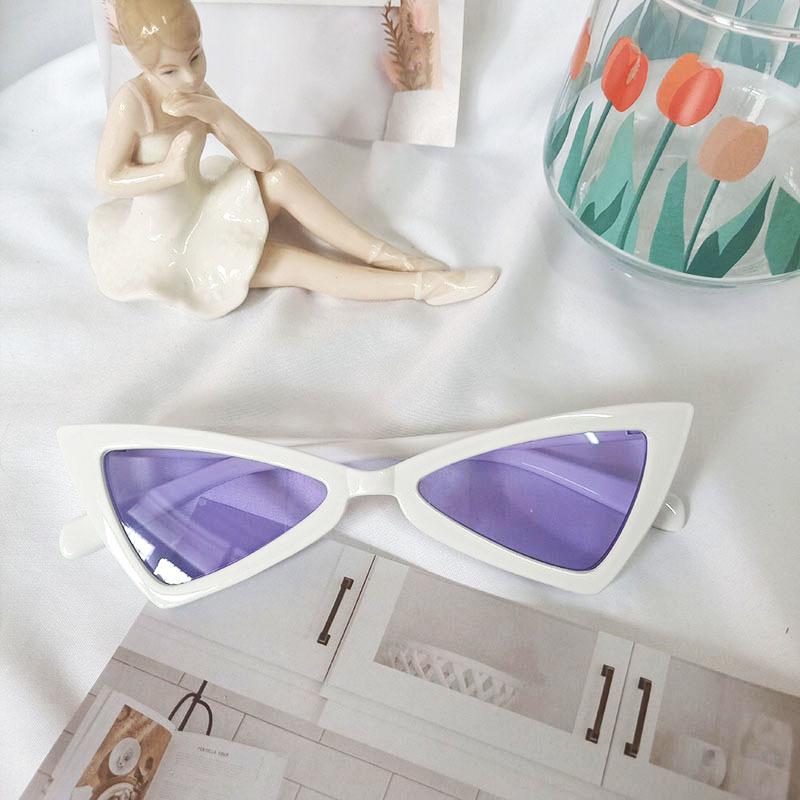 Sexy Cat Eye Triangle Sunglasses Retro Female UV400 Sun Glasses Streetwear Fashion Trendy Eyewear