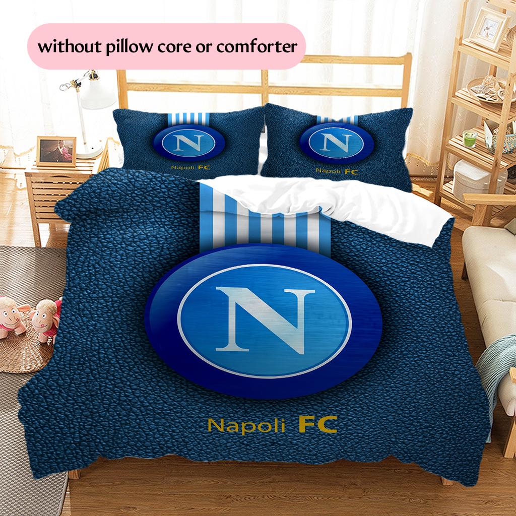 Napoli Pattern Bedding Home Decoration Birthday Gift (1 * duvet cover + 2 * pillowcase, without core)