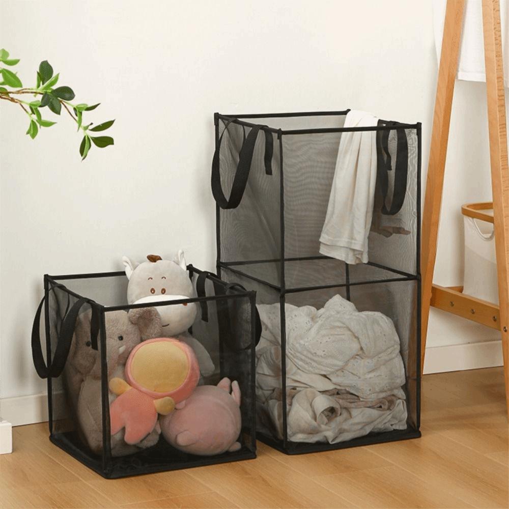 Single/Double Layer Foldable Laundry Bag Square Sundries Toys Storage Bag  For Bathroom