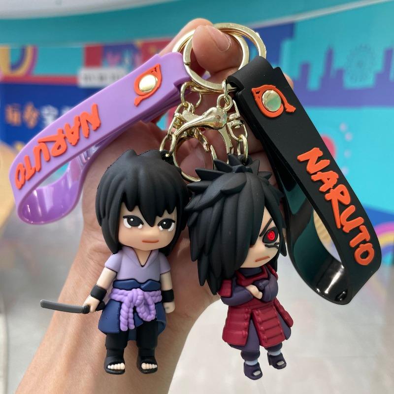 Naruto cartoon keychain Hatake Kakashi character keychain cartoon pendant bag car key decorations gifts for fans.
