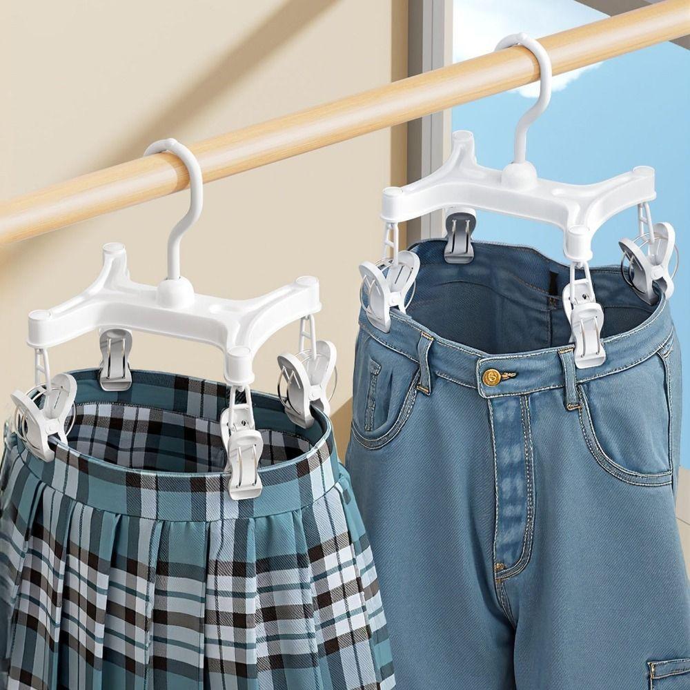360° Rotatable H Shaped Trouser Hanger Efficient Quick Drying Underwear Drying Rack Space Saving Wind-Resistant Garment Hanger
