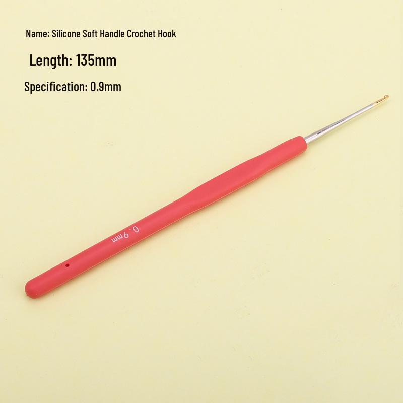 Candy-colored Crochet Hook with Gold-Plated Head - Soft Handle for DIY Sweaters, Shoes, and Hats