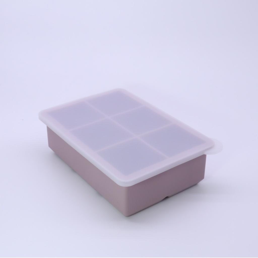 Silicone ice cube tray mold, with lid ice cube tray, suitable for whisky and baby food, BPA-free, easy to demold