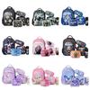Student Schoolbag 5-Piece Set Can Hold Tie Rod Cartoon 16-Inch Backpack Lunch Bag Pencil Case Water Cup