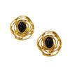 Hollow Round Earrings Women's Gold Retro Stud Earrings Light Luxury High-end Earrings Temperament Exaggerated Earrings