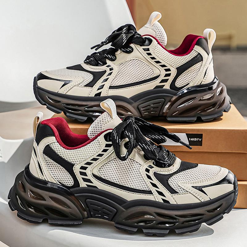 Chunky Sneakers Four Seasons Breathable Lightweight Soft Sole Outdoor Racing Running Shoes Casual Anti Slip Speed Sports Shoes