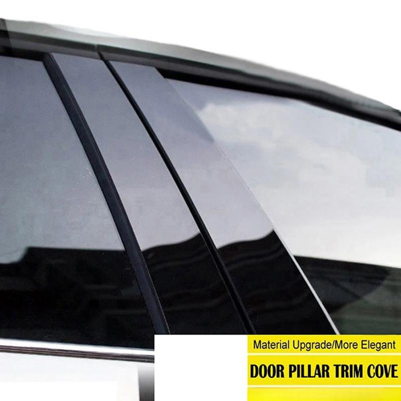 Glossy Black Pillar Posts Window Door Trims Sticker Cover Kits Auto Styling Fit for KIA Sportage 2017 2018 2019 2020 2021 2022