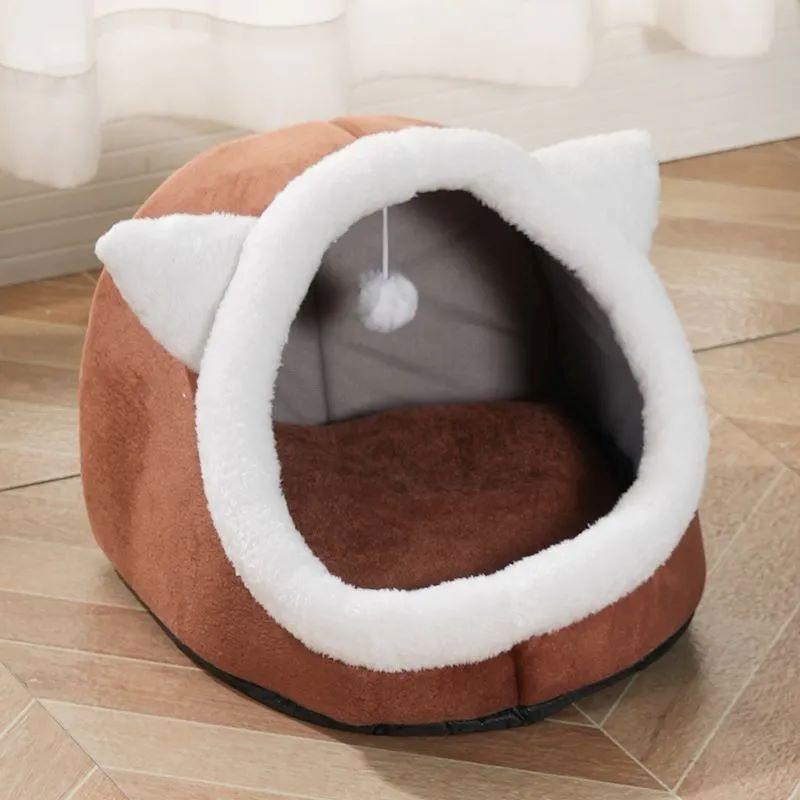 Cat Bed Semi-Closed Washable Pet Nest All Small Medium Large Cats Dogs