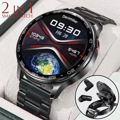 2025 Nové chytré hodinky TWS 2v1 Bluetooth sluchátka s vestavěným reproduktorem HIFI 9D kvalita zvuku Monitor zdraví Hodinky pro Android iOS