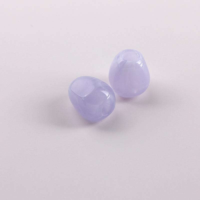 14x13mm Large Hole Irregular Marbled Acrylic Barrel Beads for DIY Bracelet Phone Chain Bag Weaving Accessories RT0398