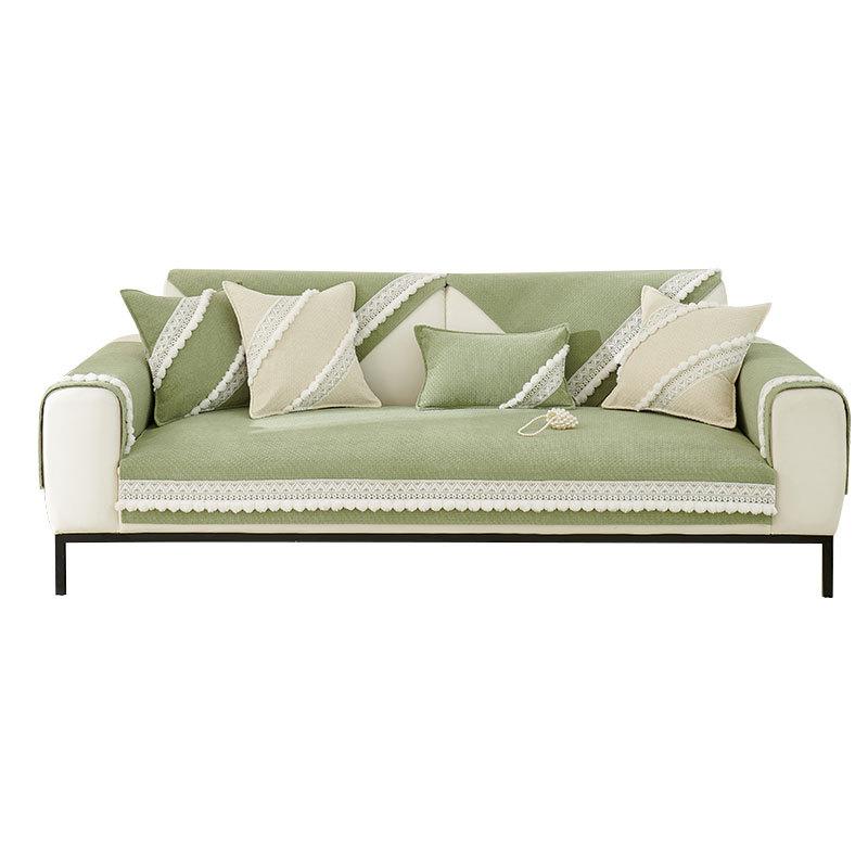 Chenille Sofa Cushion Four Seasons Universal Modern Simple Non-Slip Straight Row Leather Seat Cover Cover Cloth