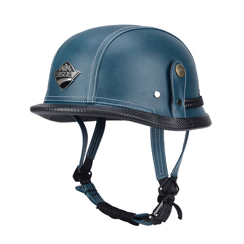 Pedal German Helmet Cruise Vintage Half Helmet Harley Men Motorcycle Helmet Locomotive Scaler Helmet Soldier Helmet Leather Helmet