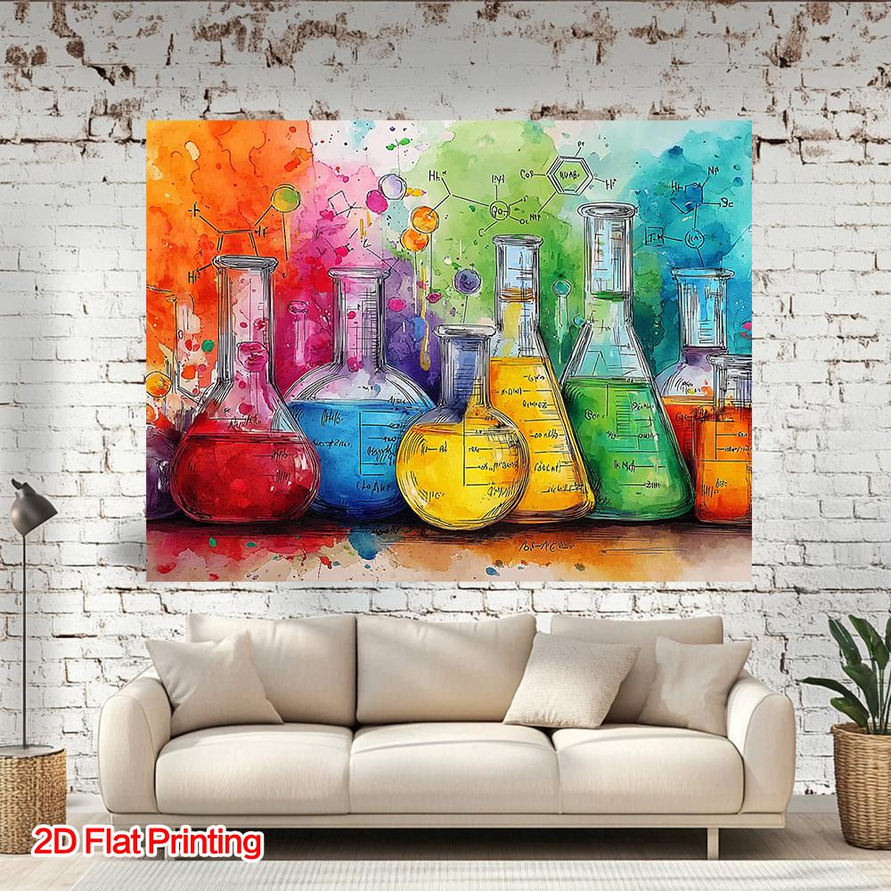 2D Plane, 1 Piece of Color Chemical Laboratory Painting Photography Background, Polyester Material