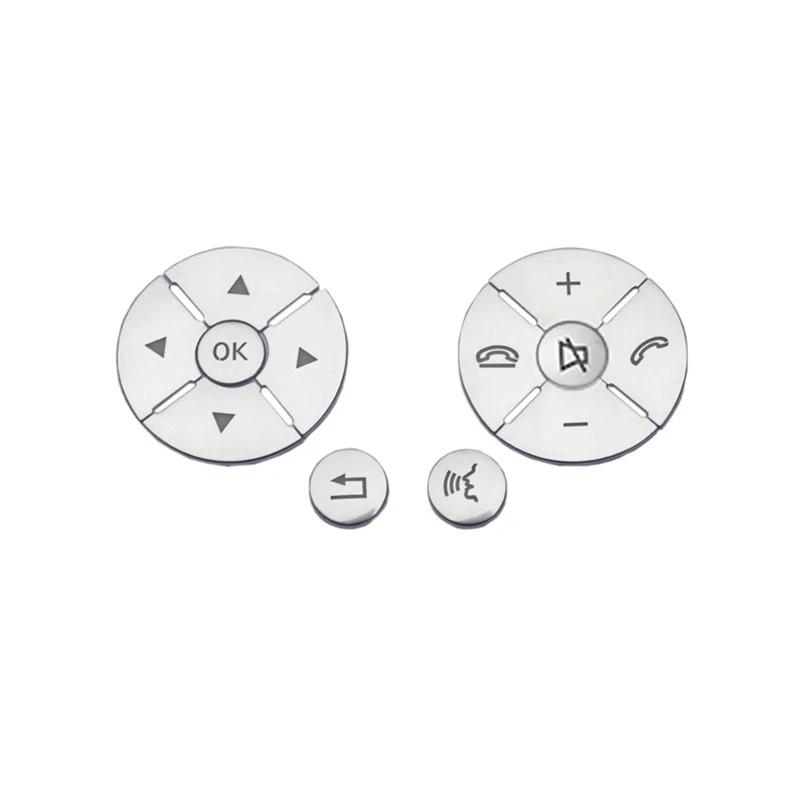 Chrome Car Steering Wheel Button Switch Trim Cover Sticker Fit For Mercedes Benz C E S Class W204 W212 W221 GLK X204 C200