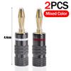 Universal Gold-plated Metal Banana Plugs Solder Free 4MM Banana Connector with Screw Lock For Audio Jack Speaker Amplifier PlugsGood Product