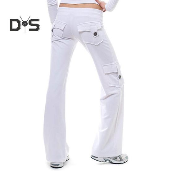 

Жіночі штани-карго Одноколірні вільні повсякденні спортивні штани з кількома кишенями Одноколірні широкі брюки з еластичною талією на шнурках для бігу. XL білий