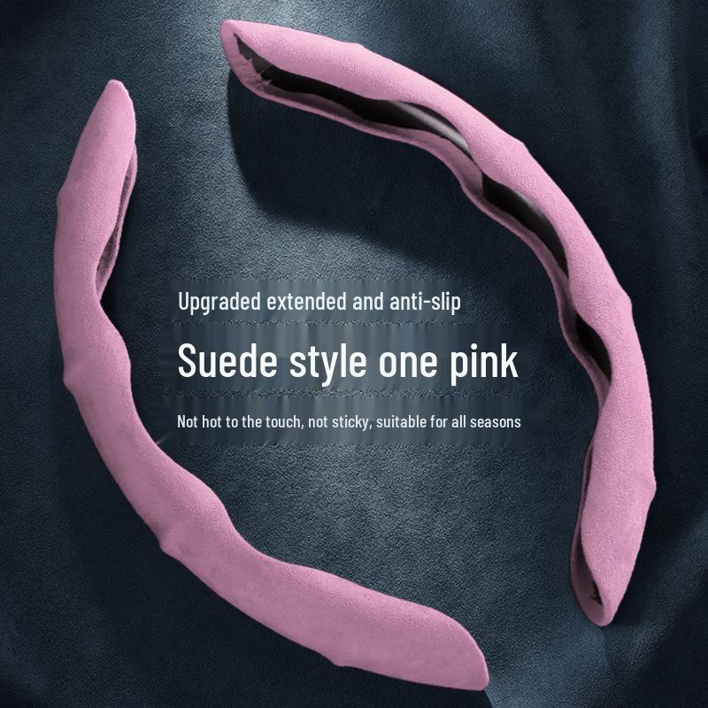 

Universal Non-slip Suede Steering Wheel Cover for All Seasons 38 cm