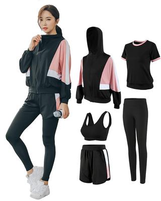 DawnRain Sportbekleidung Set für und und Perfekt für und Winter Damen 5-teilig Yoga, Training, Laufen, Fitness, Feuchtigkeitstransportierend, Schnelltrocknend, Dehnbar,