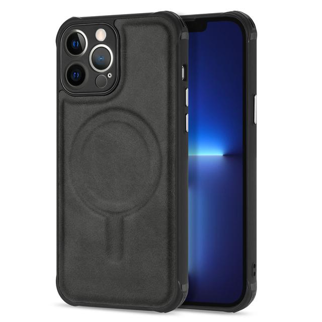 Vintage Armor For Magsafe Magnetic Case For Iphone 13 14 12 11 Pro Max Plus X Xs Xr 7 8 Se Wireless Charge Shockproof Defender