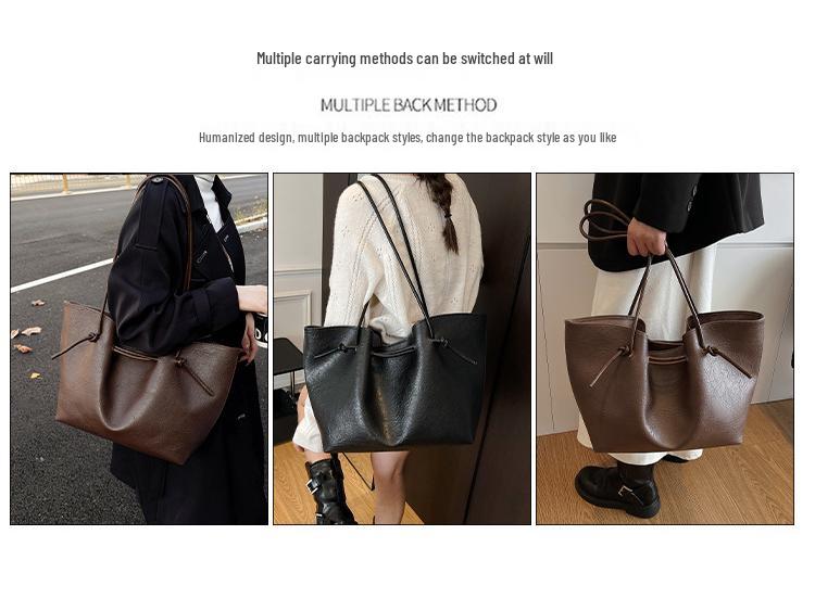Korean Large Capacity Tote Bag - Women's 2025 Autumn/Winter Fashion Underarm Shoulder Bag