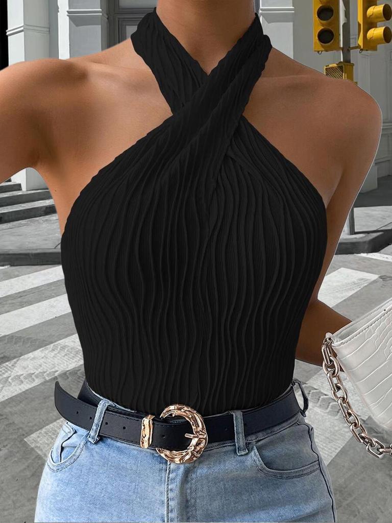 Spicy Girl Fashion Scarf Bandeau Vest Top - Women's Spring/Summer 2026 Collection