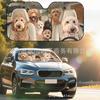 Platform Rottweiler Black Dog Print Car Front Glass Sunscreen Sunshade