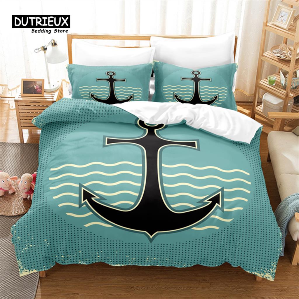 Elegant Classic 3D Ocean 3Pcs Soft Comfortable Breathable For Bedroom Guest Room Decor Quilt