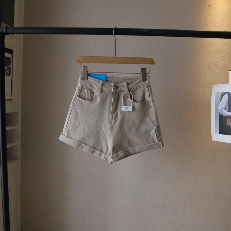 Bi Zheng 2025 Summer Korean Bodycon High Waist Slimming A-line Shorts