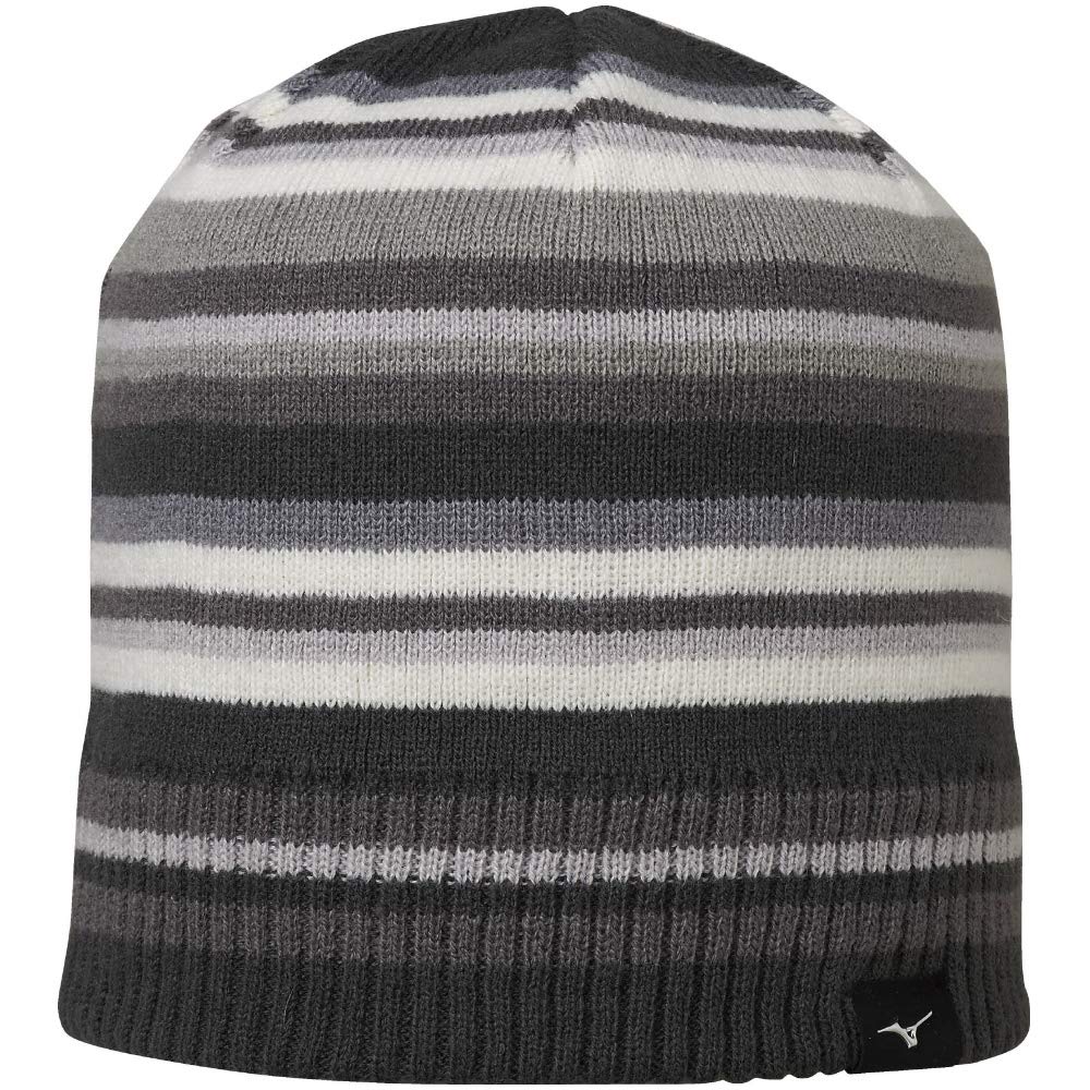 MIZUNO Ski Cap Beanie with Striped Knit Cap Z2JW8505 F Gray Size