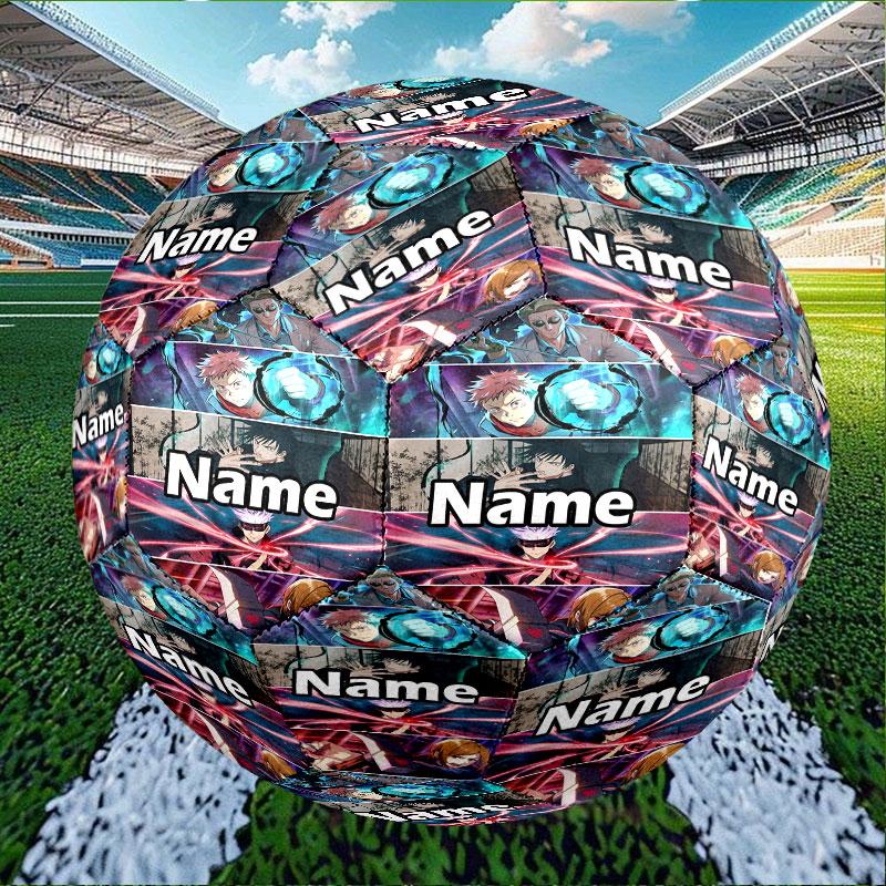 Custom Name Personalized Jujutsu Kaisen Print Size 5 Soccer Ball Training & Match Football, for Team, Kicking, Gift for Football Enthusiasts