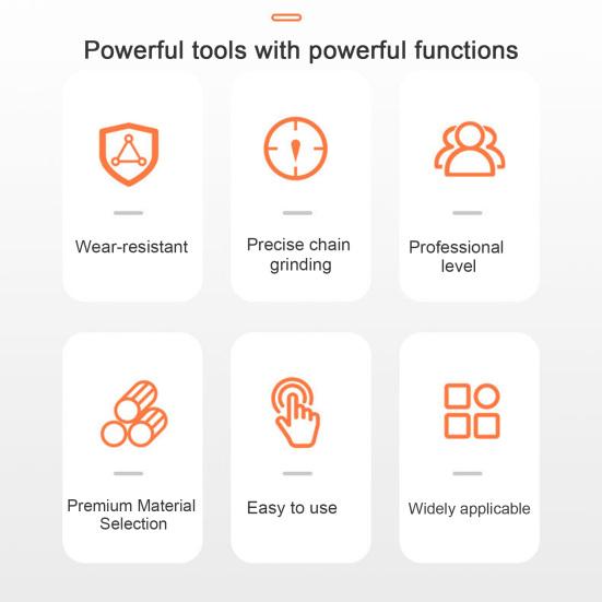 1 Set Chainsaw Sharpener Kit with 3/5/10 Sharpening Rods Portable Hand Crank Chainsaw Sharpening Jig Tools Kit with Sharpening Heads