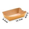 100pcs/lot Folding Kraft Paper Boat Shaped Trays Packing Box Disposable Sushi Food Serving Pastry Boxes