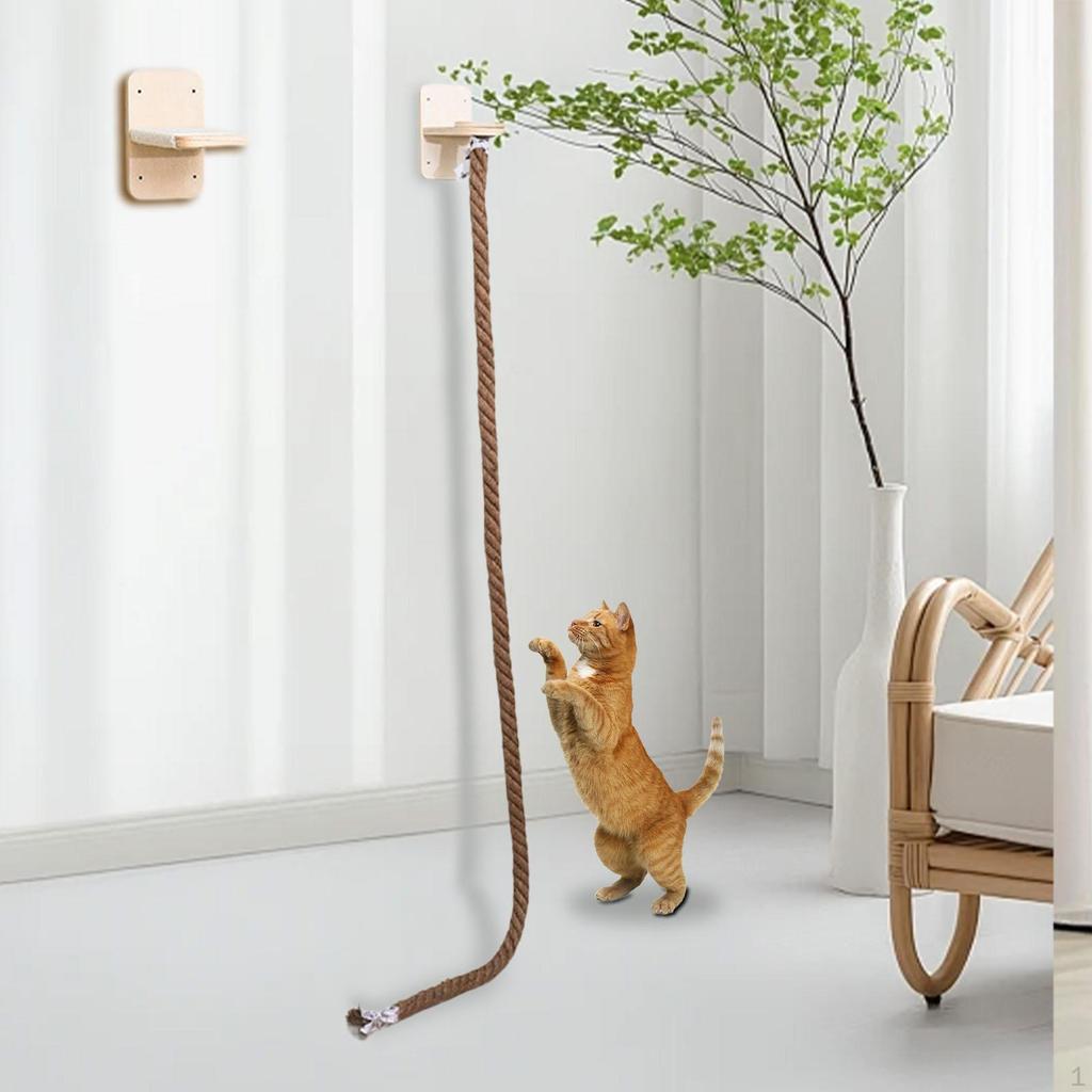 Cat Wall Shelf Indoor Cats Scratch Post Home Decoration Furniture Protection with Scratching Rope