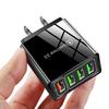 LED QC3.0 Multi-Port Fast Charger with 4 USB Ports and Global Plugs (US/EU/UK/AU) for Mobile Phones