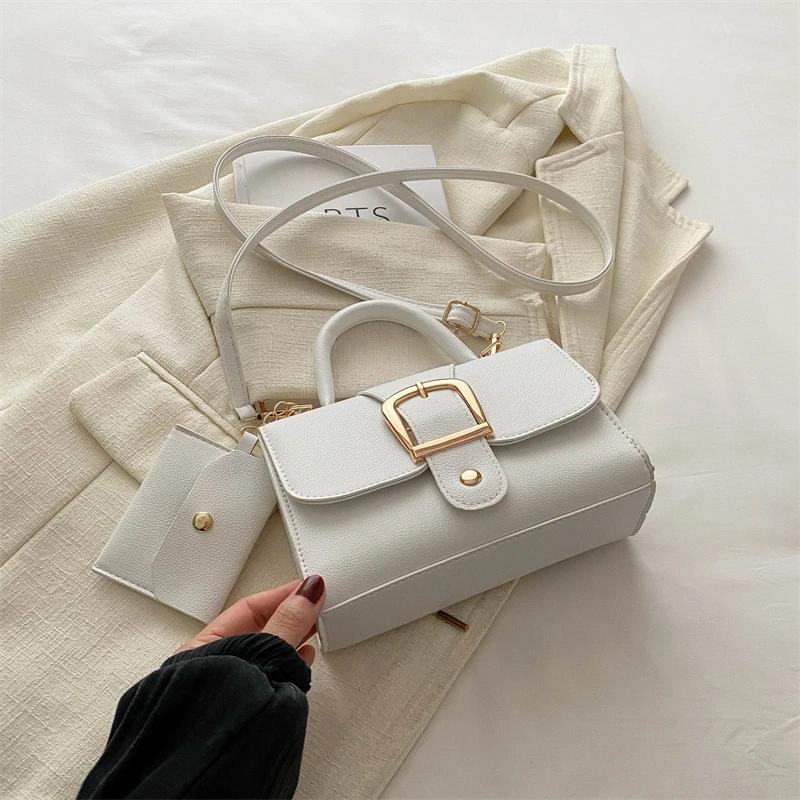 7 Color Pu Leather Ladies Brand Shoulder Bag With Coin Purse Crossbody Small Phone Bag Female Flap Messenger Bag Silver