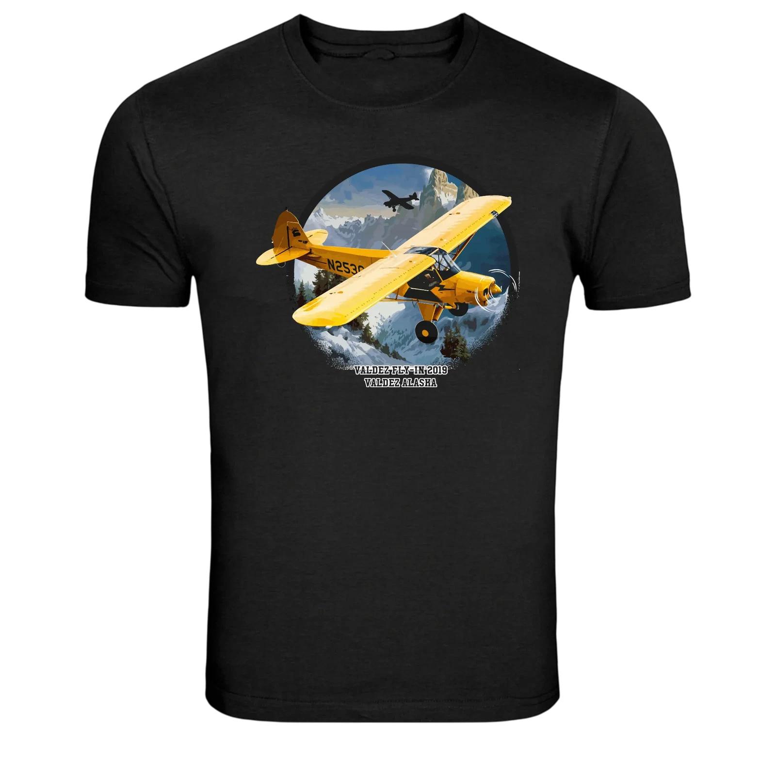 Valdez Fly-In 2019 Аляска Винтажная Графическая Футболка с Изображением Самолета XL